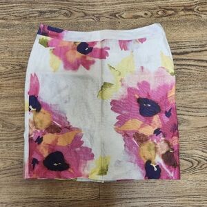 NWT Ann Taylor LOFT Size 12 Skirt Floral Print Lined NEW $70